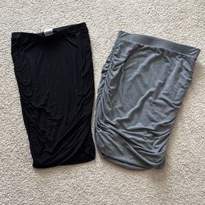 SO Black and Gray Ruched Pencil Skirts
